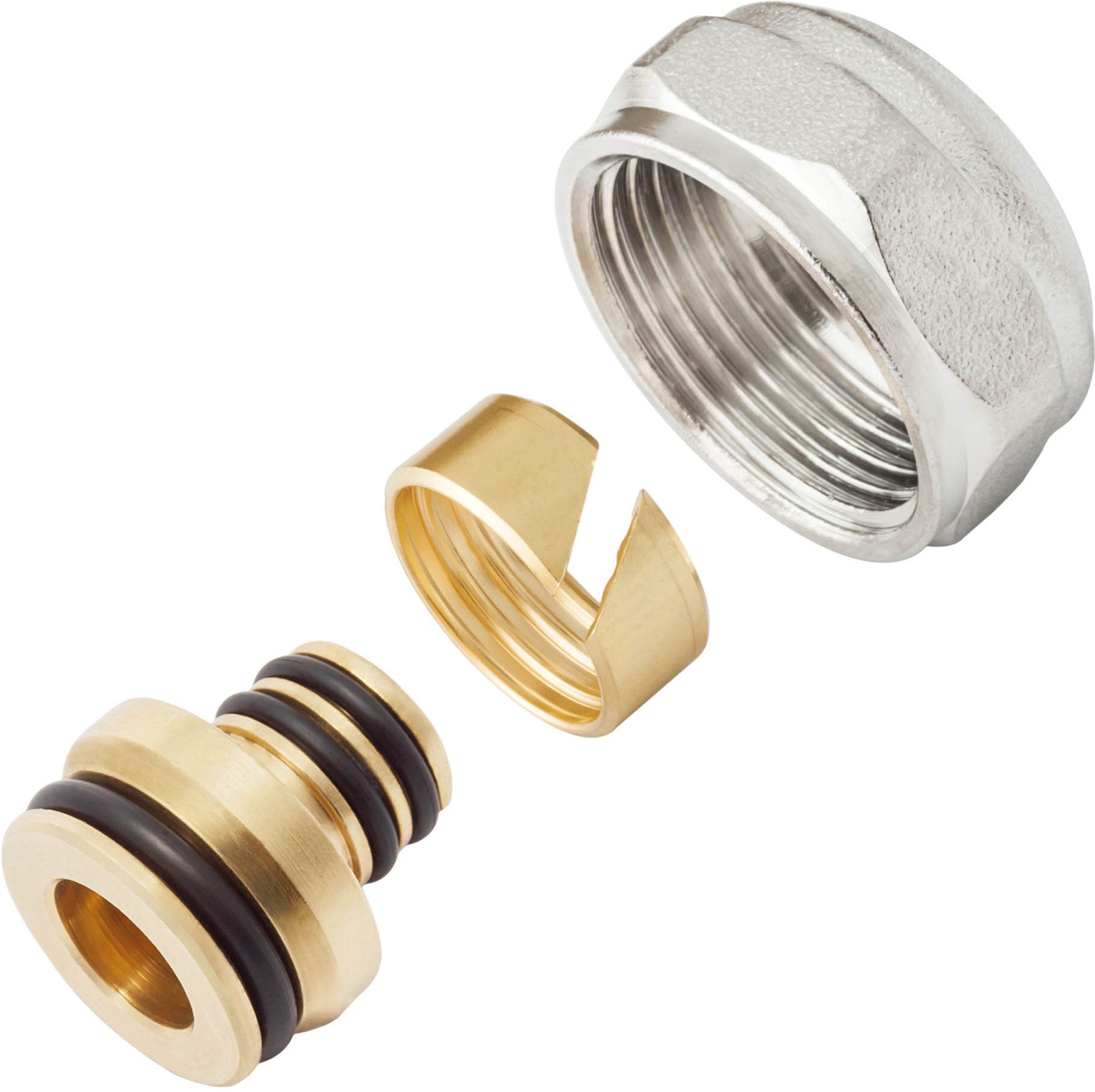 Female Eurocone Adapter KAN-therm Brass for PERTAL pipes ultraPRESS 16 mm G1/2