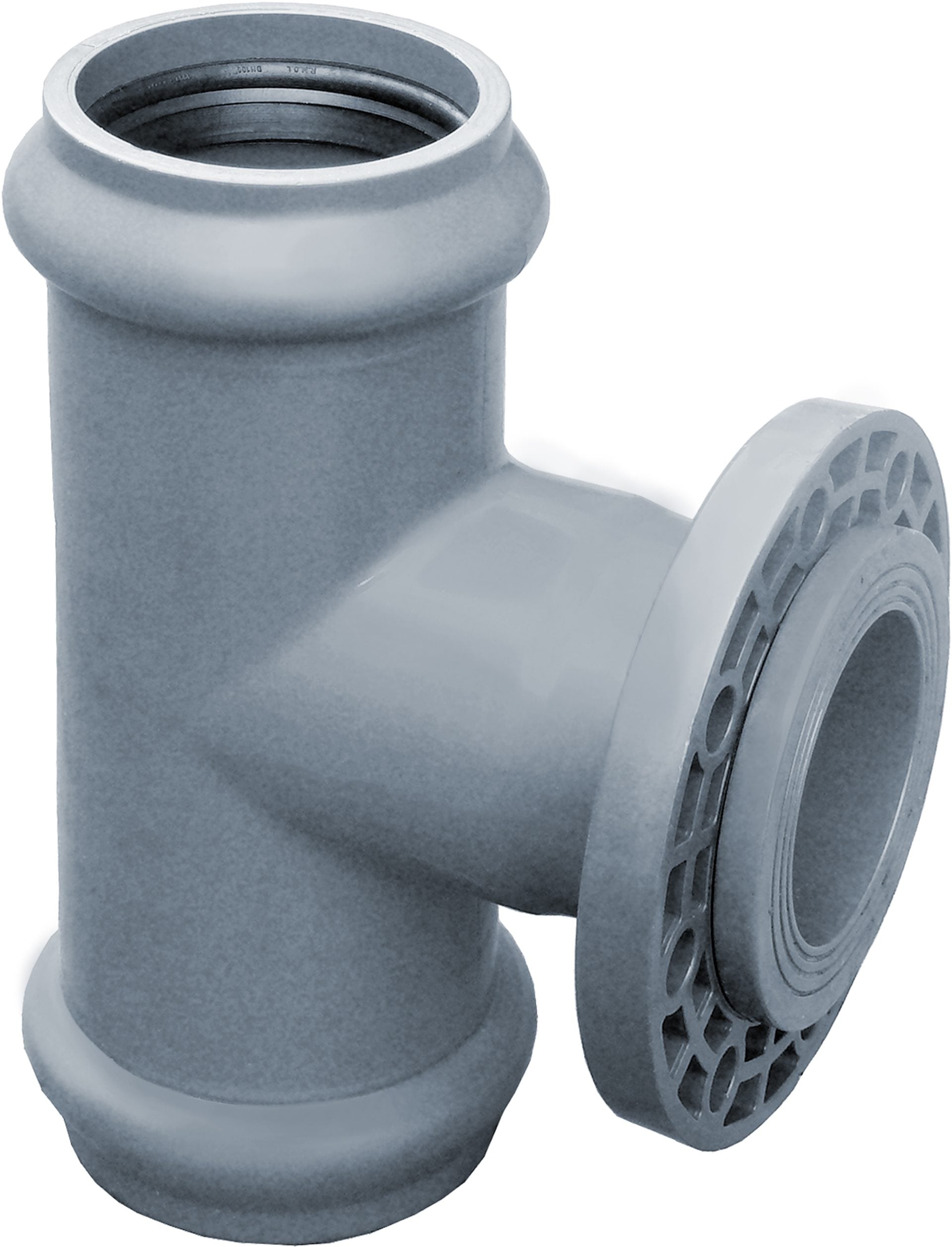 Socket Tee for Pressure Pipe Kaczmarek PVC-U ANP with Flange PN10