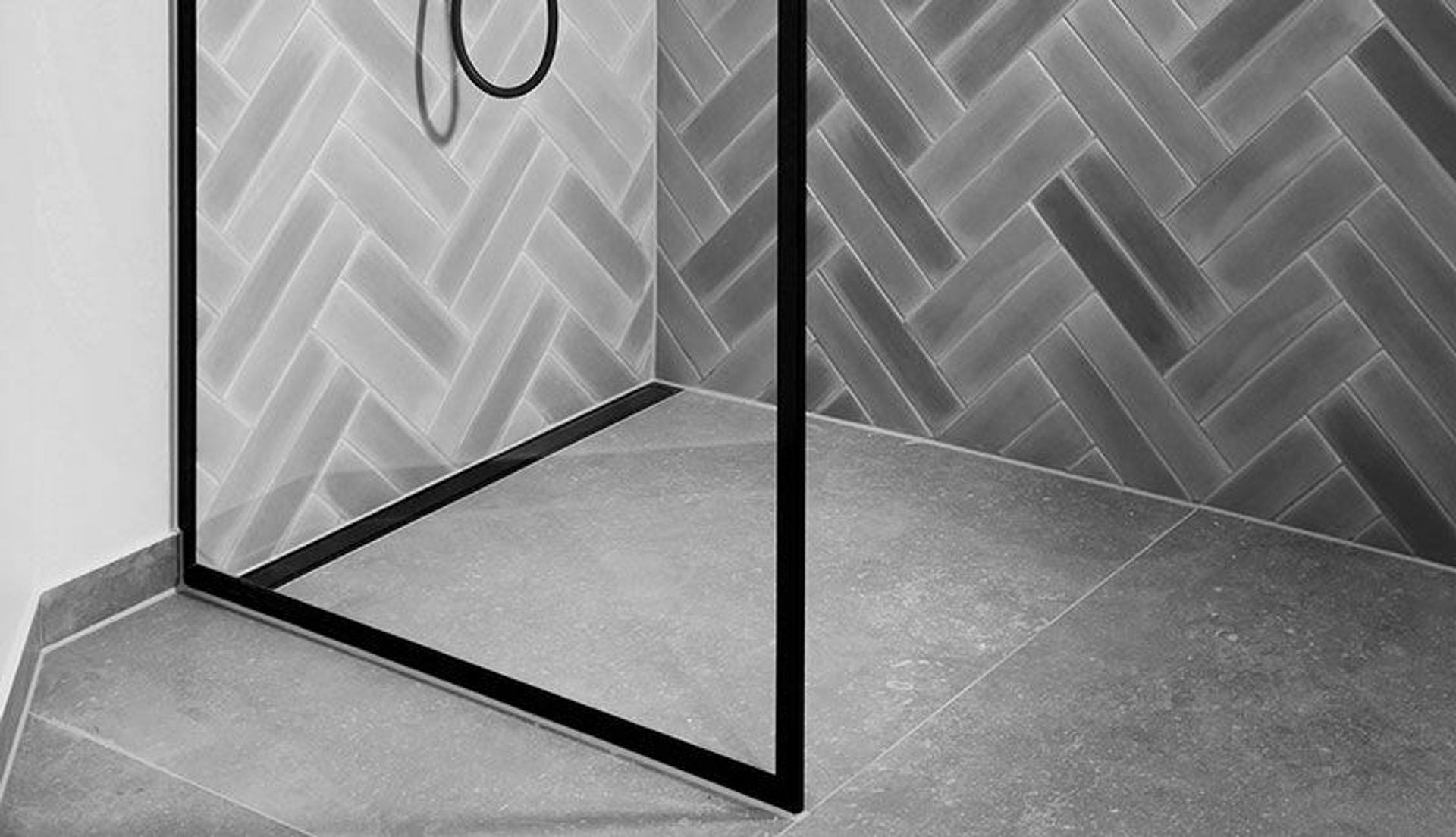 Shower wall Unidrain GlassLine Black Frame